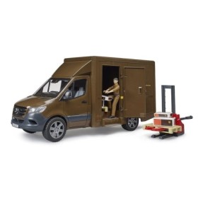 Bruder masina UPS Mercedes Benz cu sofer si accesorii
